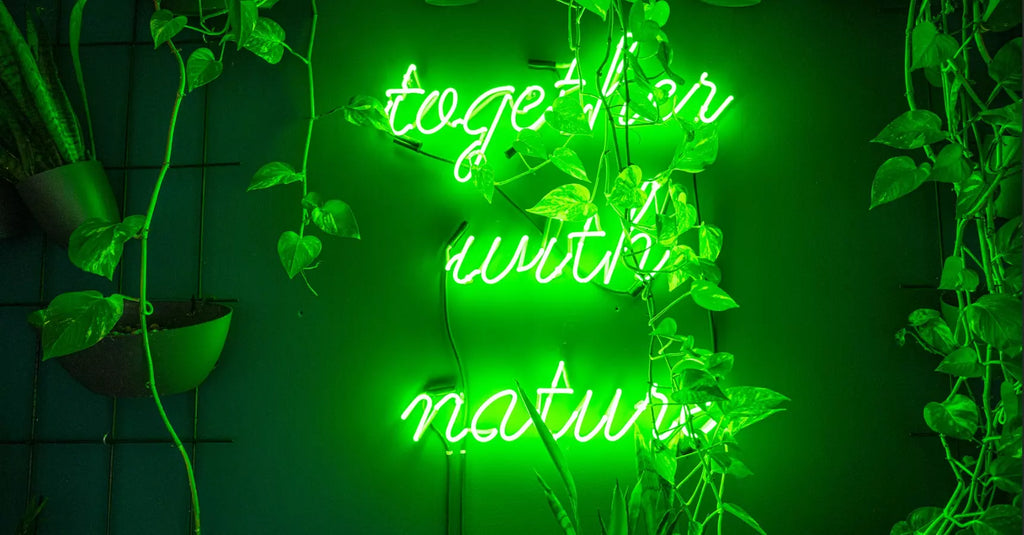 green neon sign 