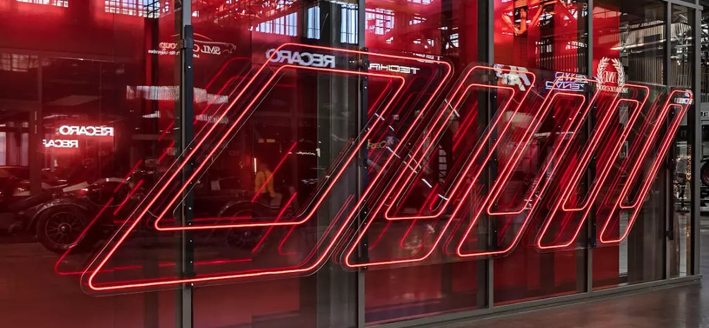 AMG - large red LED Neon on acrylic plates