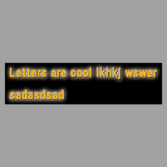 LETTER Wall | STANDARD_PVC | Letters are cool lkhkj wswer  sadasdsad