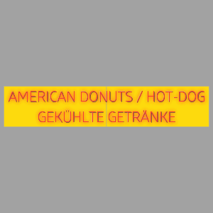 LED Wall | Mounted | AMERICAN DONUTS / HOT-DOG GEKÜHLTE GETRÄNKE