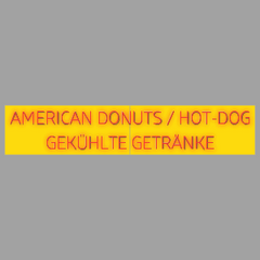 LED Wall | Mounted | AMERICAN DONUTS / HOT-DOG GEKÜHLTE GETRÄNKE